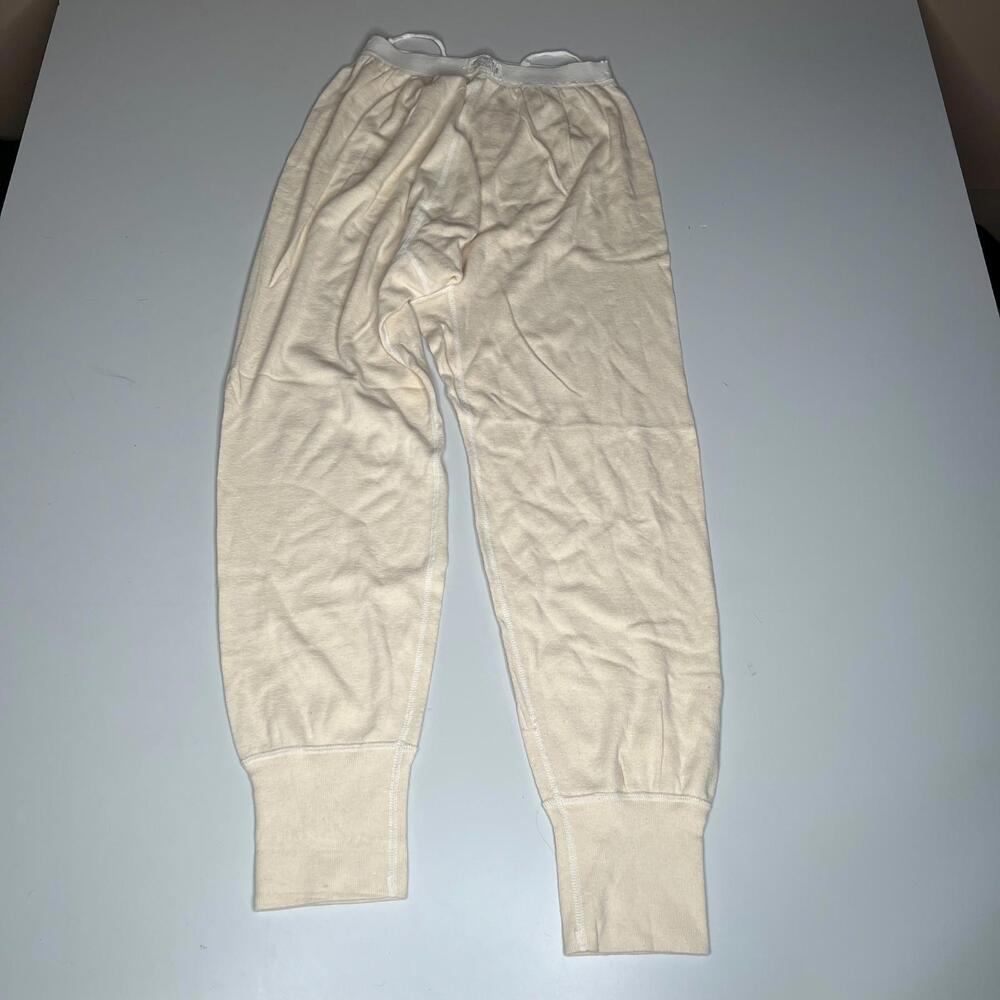 70s Vintage Military Men’s Waffle Thermal Pants Medium Lightweight‎ Wool Blend